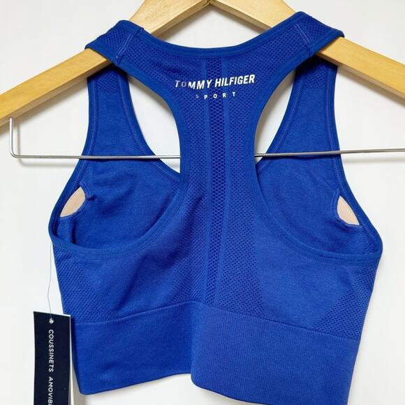 Tommy Hilfiger Sport Womens Blue Fitness Sports Bra XS - Picture 5 of 7